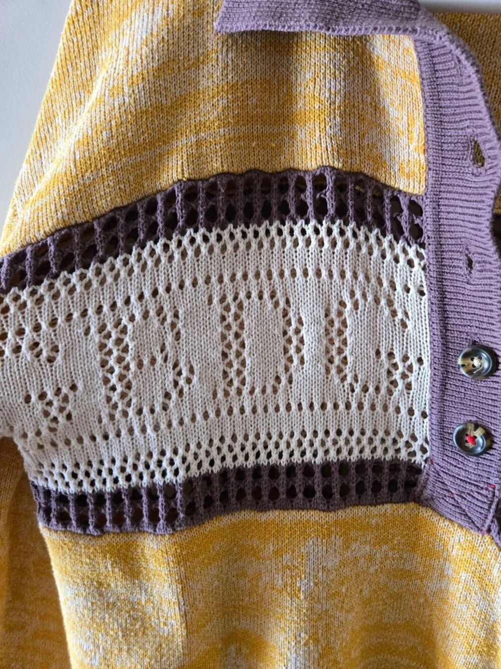 BDG corinna collared button-front sweater Medium - Picture 4 of 6